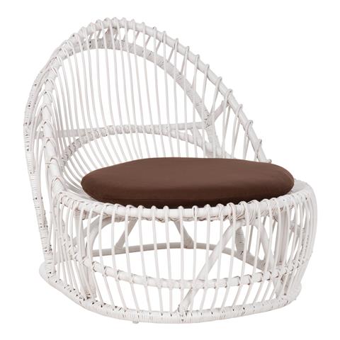 ARMCHAIR ENTROPY HM9840.02 RATTAN IN WHITE-BROWN CUSHION 80x97x85Hcm.