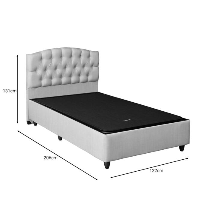 Lanse pakoworld single bed with storage cream 120x200cm