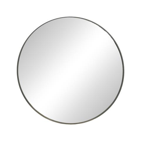 Καθρέπτης Nhaos Inart μαύρο αλουμίνιο Φ60x2.5εκ