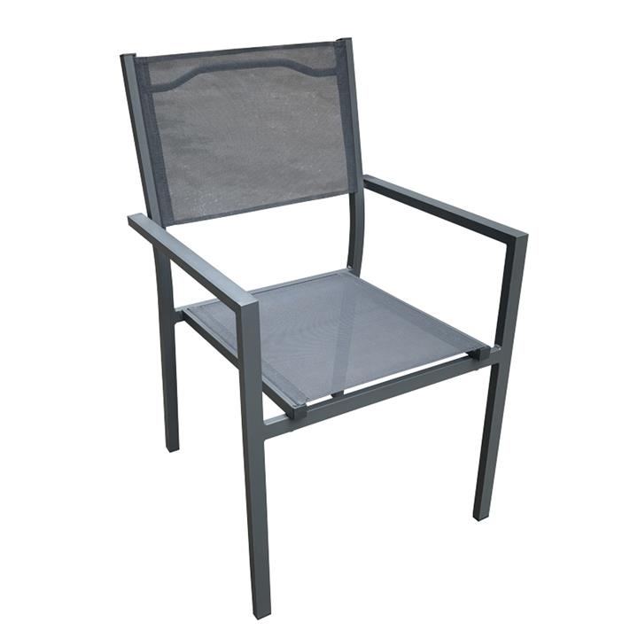 Armchair Moly pakoworld anthracite aluminum-textilene 56.5x61x87.5cm