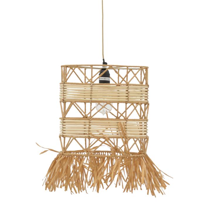 Ceiling lamp Crossio Inart E27 natural D30x110cm