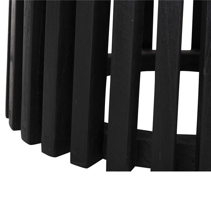 TABLE LEGS-BASE ROUND FRANTZ HM9459.12 MINDI WOOD IN BLACK Φ60x74Hcm.