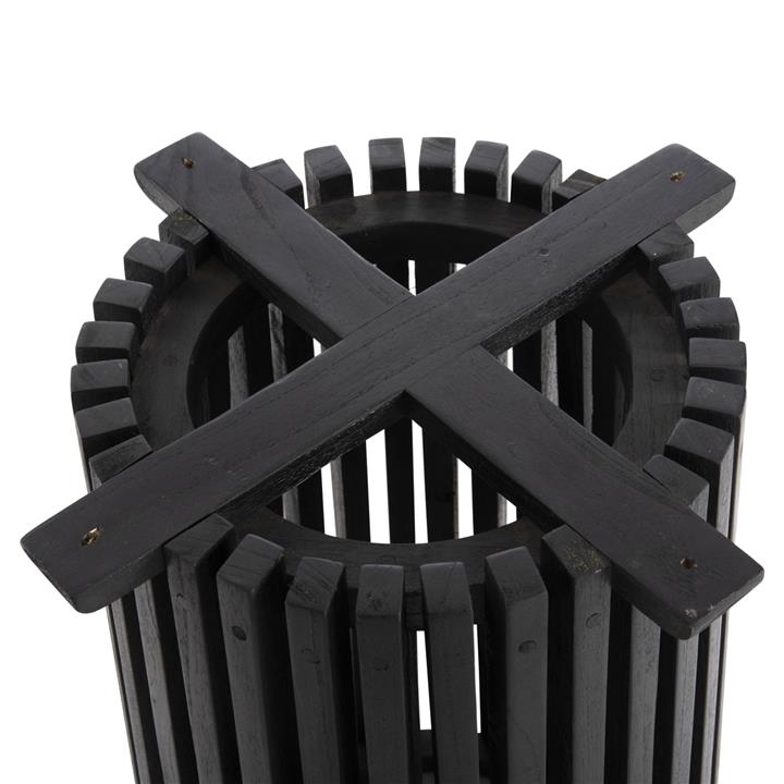 TABLE LEGS-BASE ROUND FRANTZ HM9459.12 MINDI WOOD IN BLACK Φ60x74Hcm.