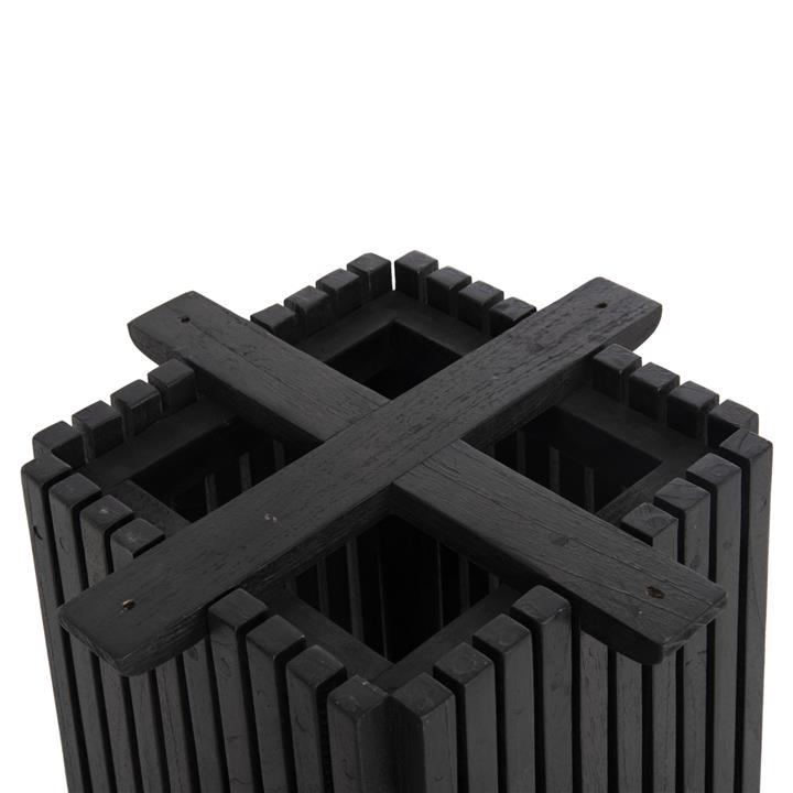 BAR TABLE LEGS-BASE SQUARE FRANTZ HM9858.12 MINDI WOOD IN BLACK 40x40x90Hcm.