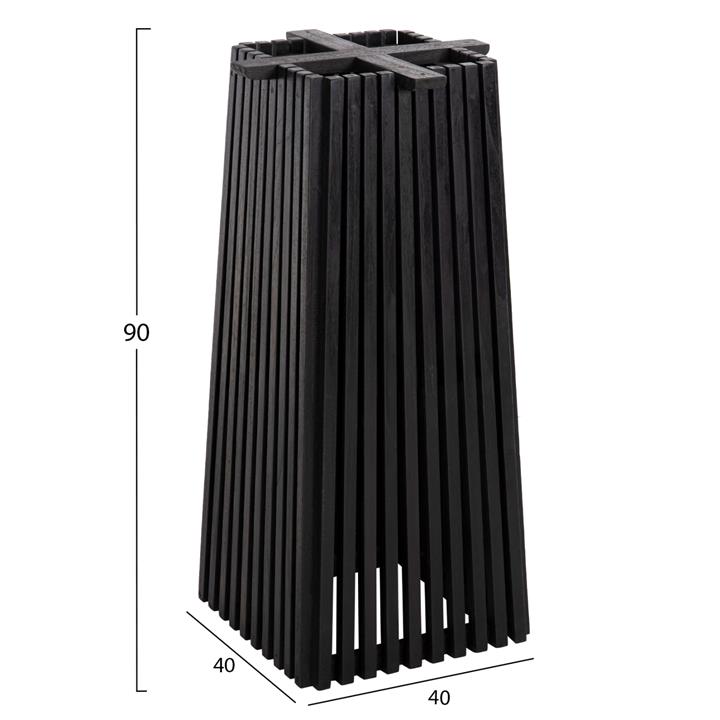 BAR TABLE LEGS-BASE SQUARE FRANTZ HM9858.12 MINDI WOOD IN BLACK 40x40x90Hcm.