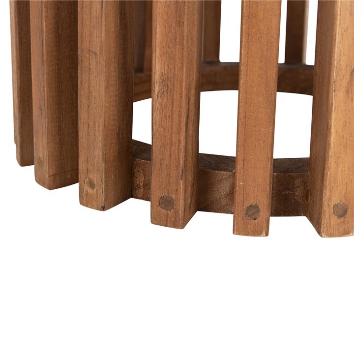 BAR STAND BASE/LEGS ROUND FRANTZ FB99857.11 MINDI WOOD IN NATURAL Φ40x90Hcm.