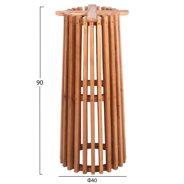 BAR STAND BASE/LEGS ROUND FRANTZ FB99857.11 MINDI WOOD IN NATURAL Φ40x90Hcm.