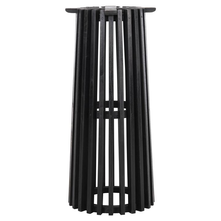BAR STAND BASE/LEGS ROUND FRANTZ HM9857.12 MINDI WOOD IN BLACK Φ40x90Hcm.