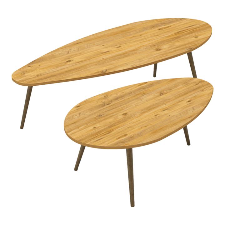 Davrane pakoworld walnut melamine coffee table 116x46x6cm