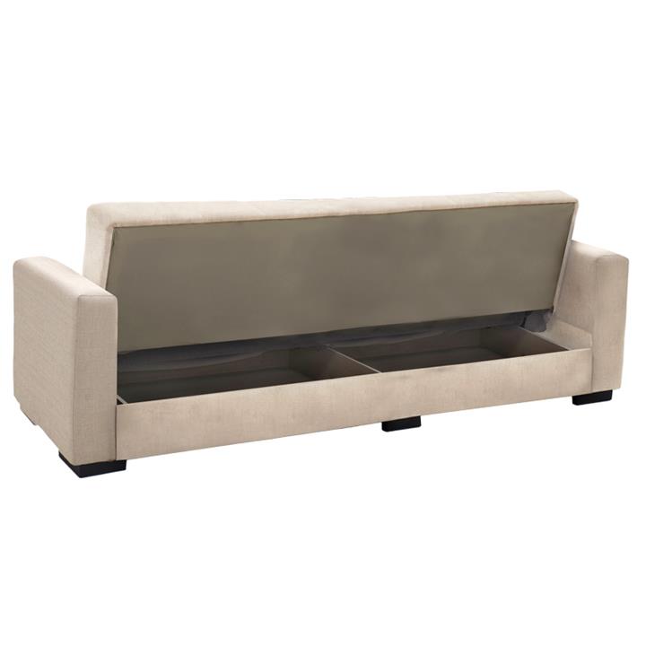 Vox pakoworld three-seater sofa-bed with storage cream fabric 215x85x80cm