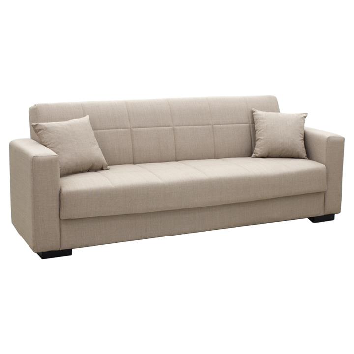 Vox pakoworld three-seater sofa-bed with storage cream fabric 215x85x80cm