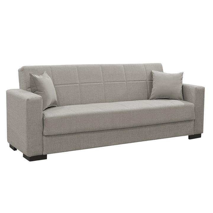 Vox pakoworld three-seater sofa-bed with storage light gray fabric 215x85x80cm