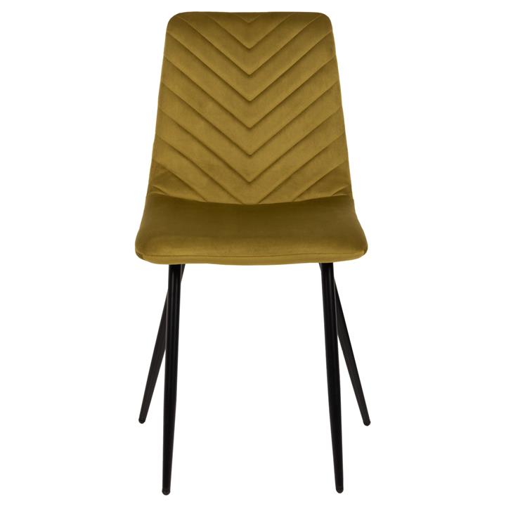 DINING CHAIR LATRELL HM8587.07 OLIVE GREEN VELVET & BLACK METAL LEGS 43x54x88Hcm.