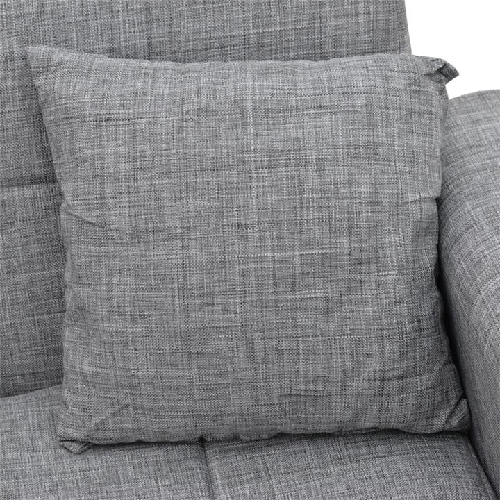 Three-seater Modestole sofa-bed with storage space pakoworld gray fabric 215x85x80cm