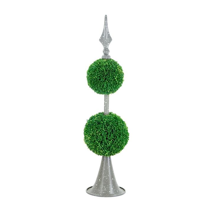 Artekko Boxwood Τεχνητή Μπάλα Πύξος Πλαστικό Μέταλλο Πράσινο (17.8x17.8x67.3)cm