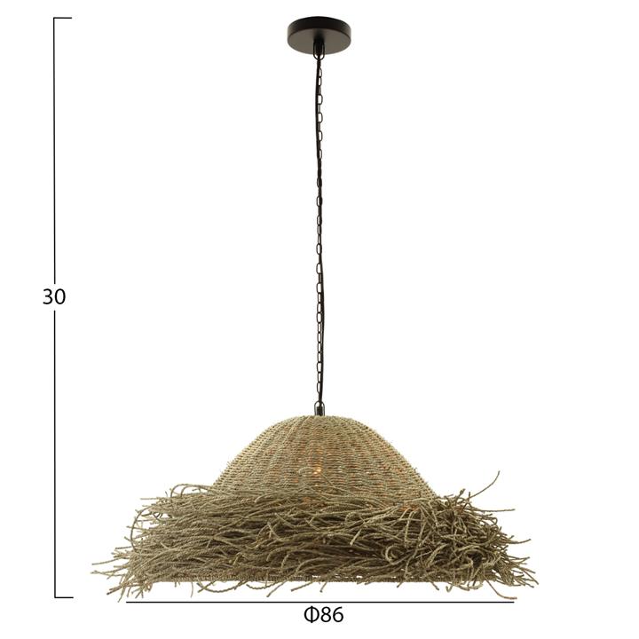 CEILING PENDANT LAMP HM4347 SEAGRASS IN NATURAL COLOR Φ86x30Hcm.