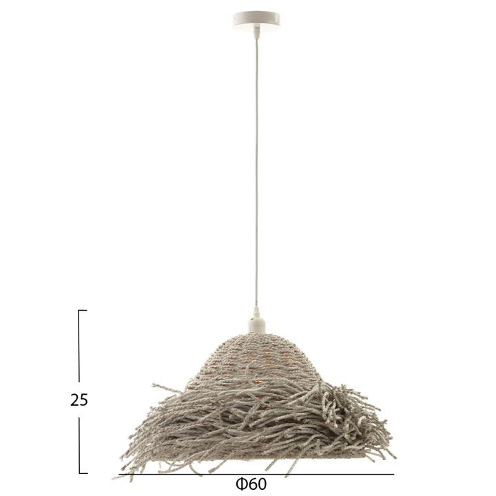 CEILING PENDANT LAMP HM4349 SEAGRASS IN WHITEWASH COLOR Φ60x25Hcm.