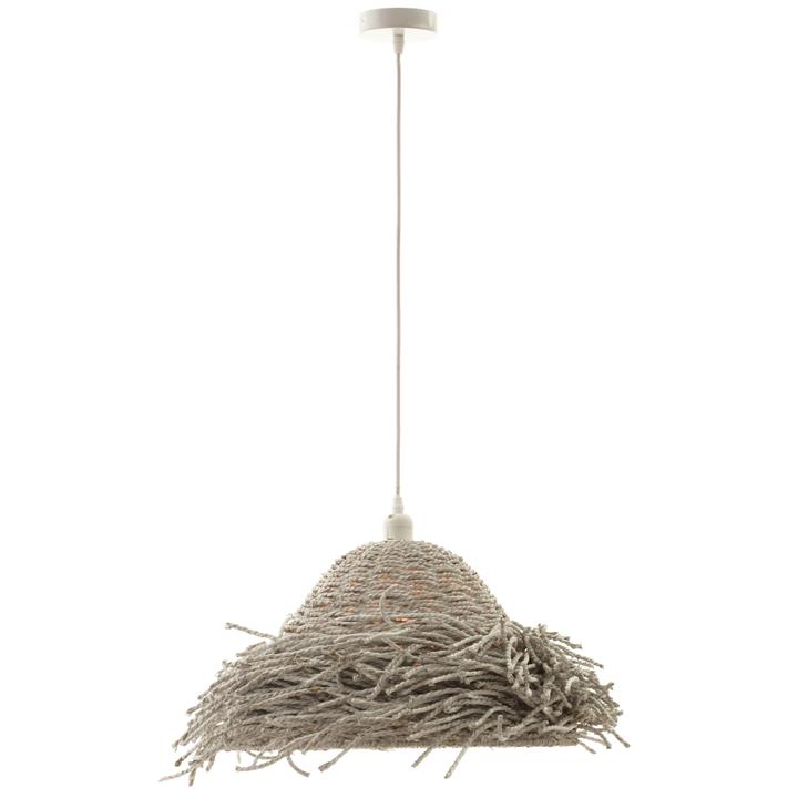 CEILING PENDANT LAMP HM4349 SEAGRASS IN WHITEWASH COLOR Φ60x25Hcm.