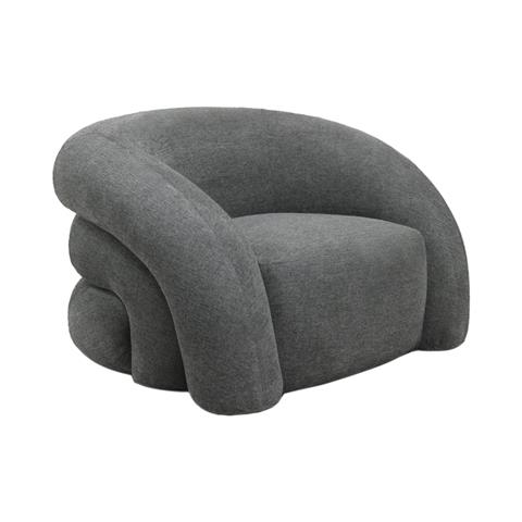 Armchair Lexy pakoworld grey fabric 99x88x62cm