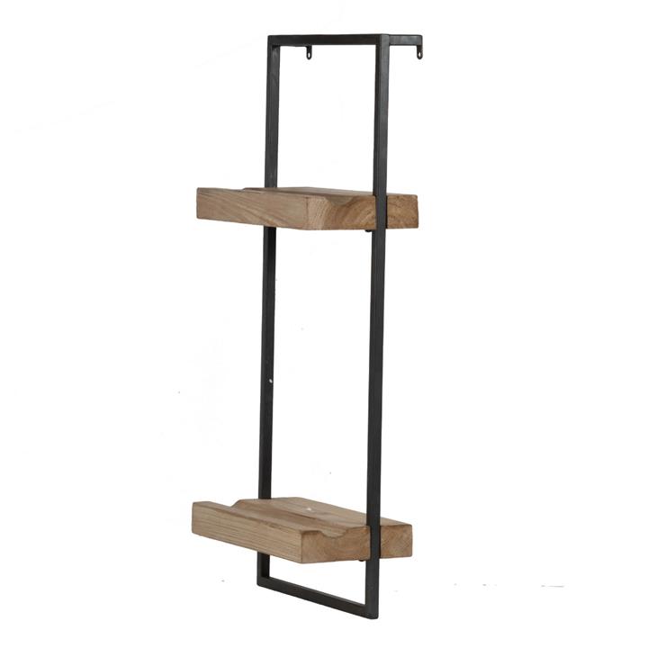 Artekko Shelves Ράφι Τοίχου Μέταλλο Ξύλο με 2 Επίπεδα (30x15x69)cm