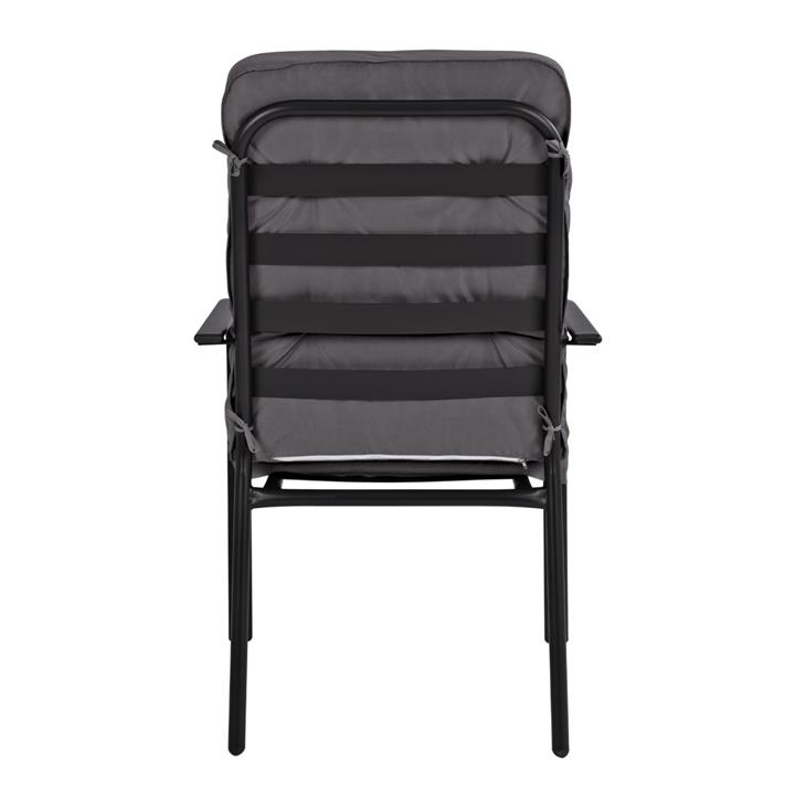 Metallic armchair Endika HM5680.01 Grey color with pillow 60x71x105cm