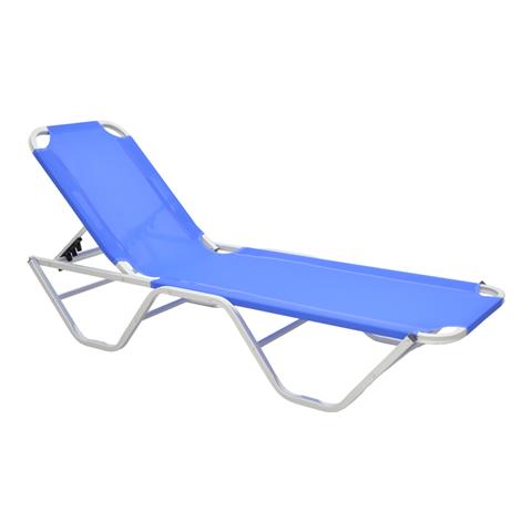 Foldable sunbed Dessie pakoworld aluminum blue 56x188x30cm