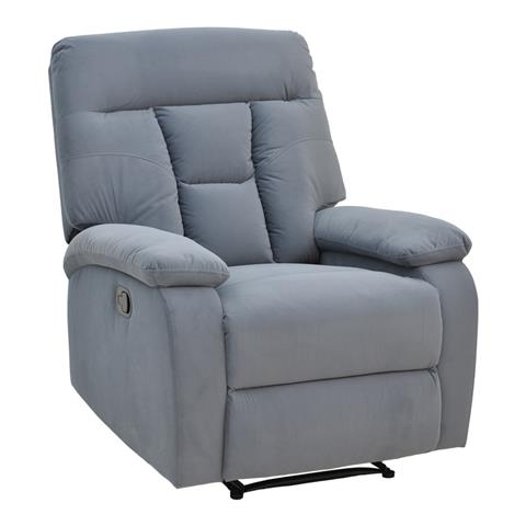 Armchair relax with massage mechanism Terpsi pakoworld grey velvet 80x94x100cm.