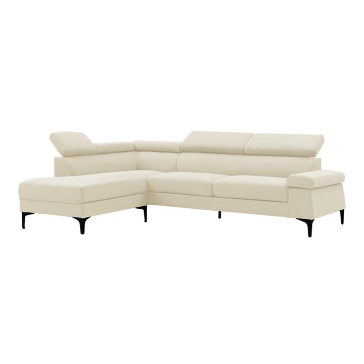 Left corner sofa Gracious pakoworld beige fabric 257x178x86cm