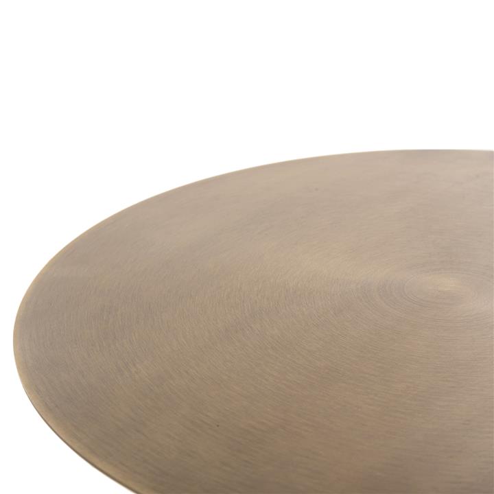 SIDE TABLE ROUND CUTTY HM9723 METAL IN BLACK & ANTIQUE BRASS Φ51Χ55,5Hcm.