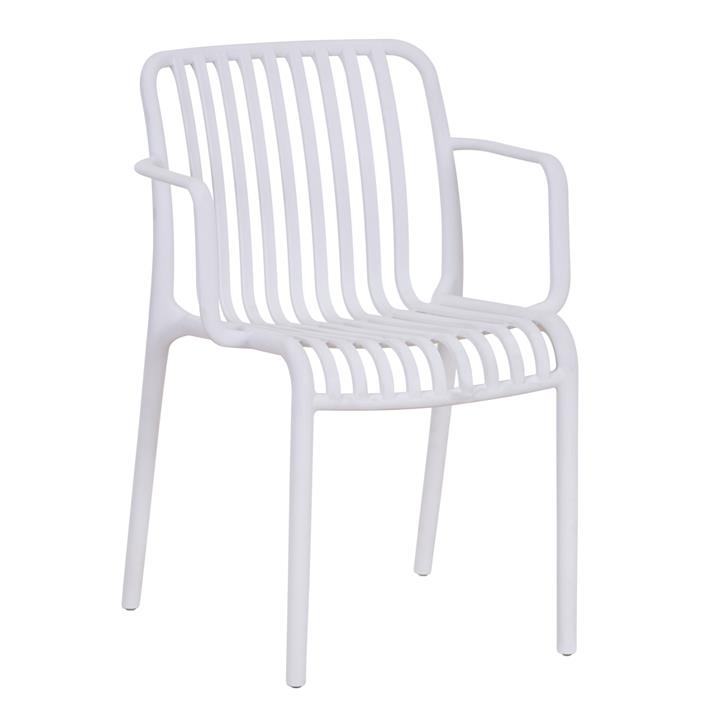 ARMCHAIR OUTDOOR CONVEE HM6105.01 POLYPROPYLENE IN WHITE 44,5x52,5x79H cm.