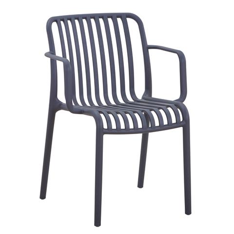 ARMCHAIR OUTDOOR CONVEE HM6105.03 POLYPROPYLENE IN GREY 44,5x52,5x79H cm.