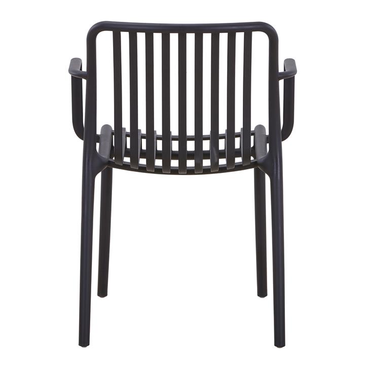 ARMCHAIR OUTDOOR CONVEE HM6105.02 POLYPROPYLENE IN BLACK 44,5x52,5x79H cm.