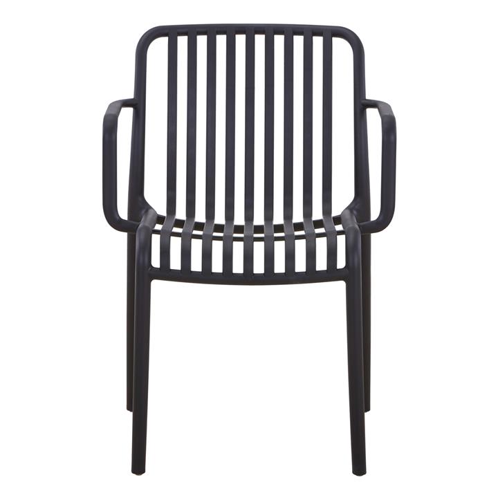 ARMCHAIR OUTDOOR CONVEE HM6105.02 POLYPROPYLENE IN BLACK 44,5x52,5x79H cm.