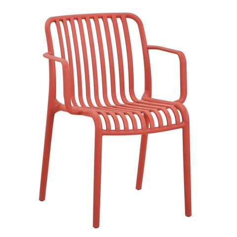 ARMCHAIR OUTDOOR CONVEE HM6105.05 POLYPROPYLENE IN RED 44,5x52,5x79H cm.