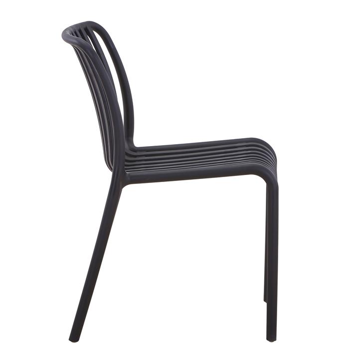 CHAIR OUTDOOR CONVEE HM6104.02 POLYPROPYLENE IN BLACK 52,5x44,5x79Hcm.