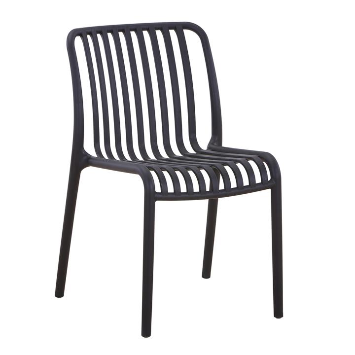 CHAIR OUTDOOR CONVEE HM6104.02 POLYPROPYLENE IN BLACK 52,5x44,5x79Hcm.