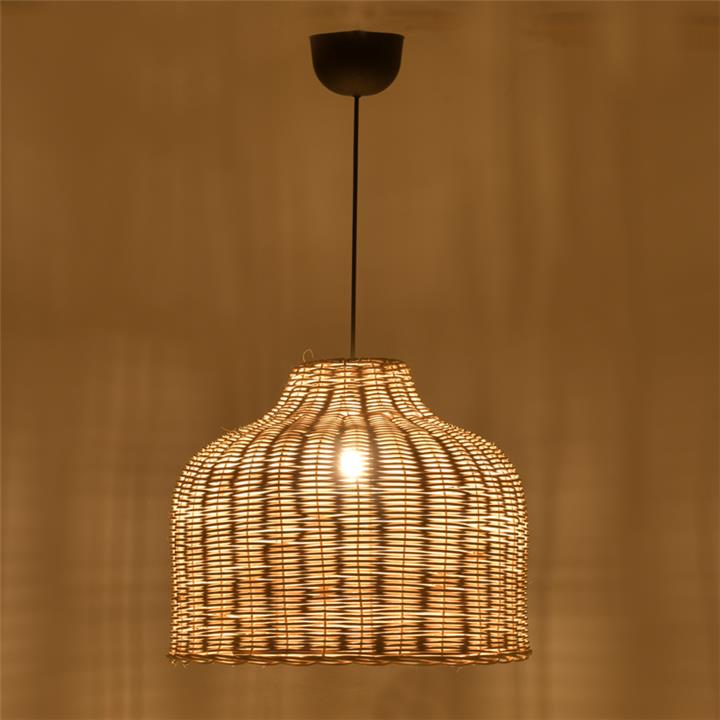 Ziquel Inart rattan ceiling lamp in natural shade Φ42x89cm
