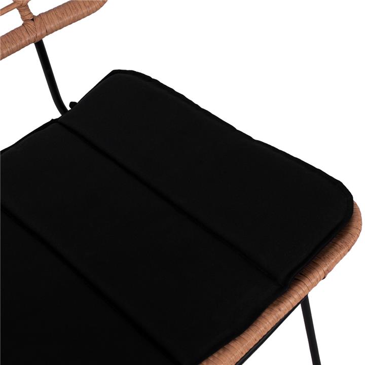 OUTDOOR CHAIR ALLEGRA HM5454.11 METAL&CUSHION IN BLACK-WICKER IN BEIGE 46x56x87Hcm.