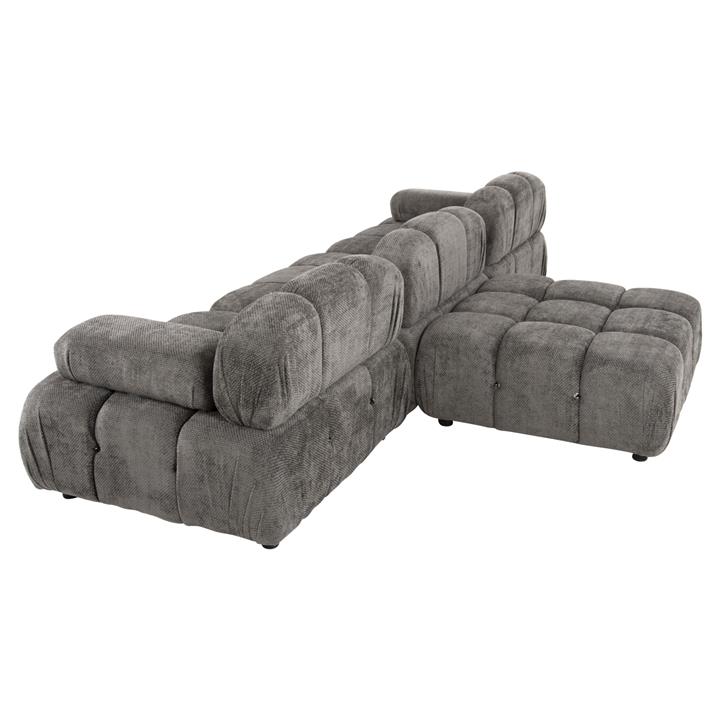 POLYMORPHIC SOFA SHIFTER HM6073.02 TEXTURED FABRIC IN GREY COLOR 290x196x76Hcm.