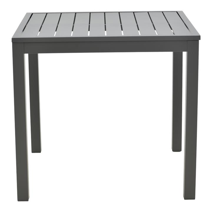 Dining table Uplift-Kliton set of 5 pakoworld anthracite aluminum and gray plywood 80x80x74cm