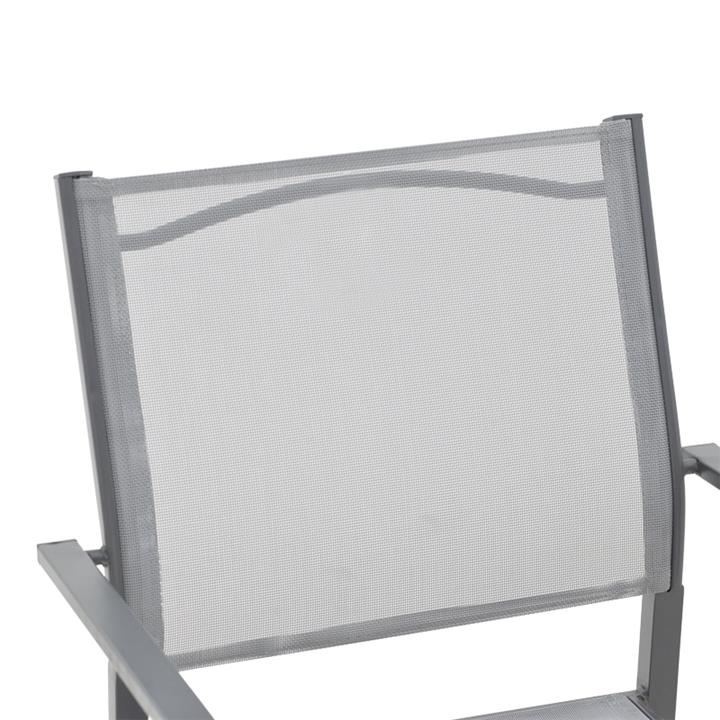 Armchair Confidence pakoworld anthracite metal and gray textilene 54x54x86cm