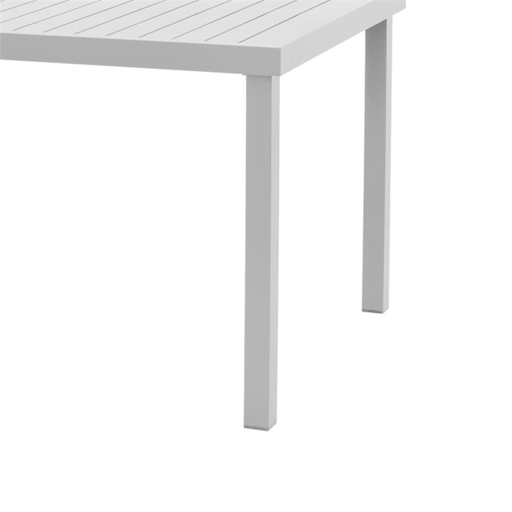 Kliton-Moly dining table set of 7 pakoworld aluminum in white shade 150x80x74cm