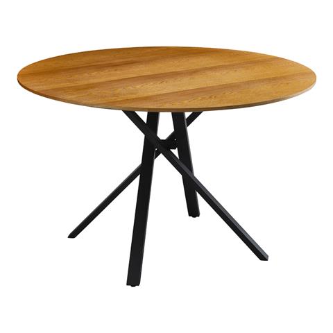 Tραπέζι Cerco pakoworld sonoma mdf και μαύρο μεταλλικό πόδι Φ120x75εκ