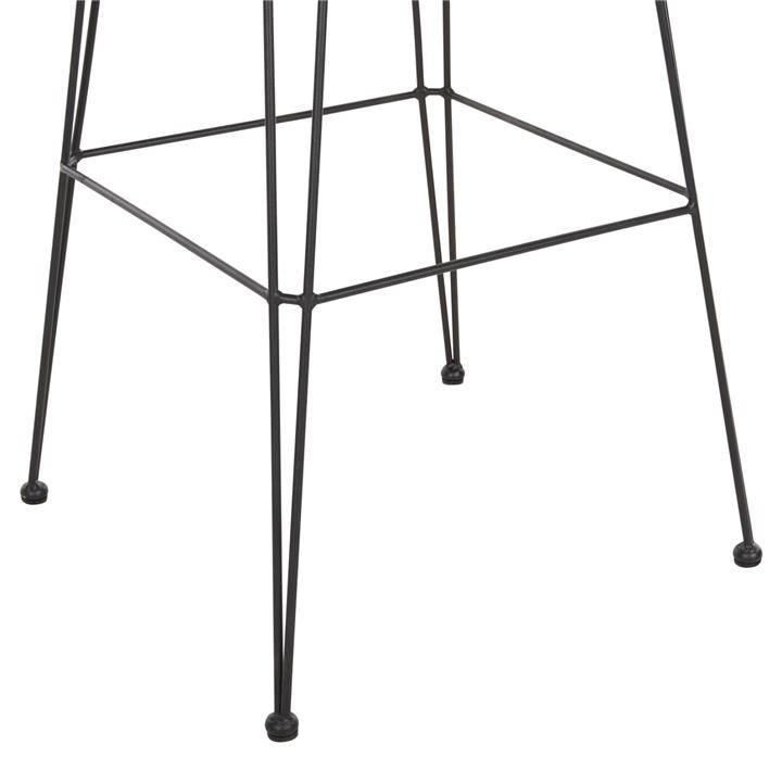 BAR STOOL OUTDOOR ALLEGRA HM5452.11 METAL&CUSHION IN BLACK-BEIGE WICKER 52x51x103H cm.