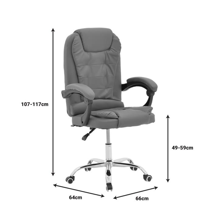 Office chair manager Kardi pakoworld beige pu 66x64x117cm