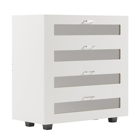 CHEST OF DRAWERS THORGAN HM9880.03 MELAMINE IN WHITE-4 DRAWERS 80Χ40Χ83Hcm.