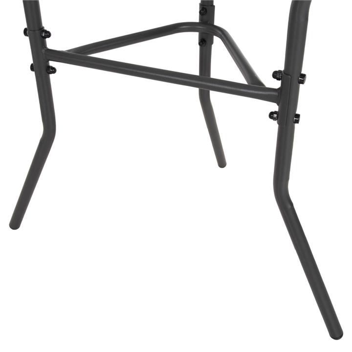 SEMICIRCULAR TABLE LIMA HM5967.01 METAL IN GREY WITH GLASS TOP 70x40x64,5Hcm.