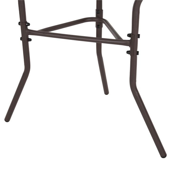SEMICIRCULAR TABLE LIMA HM5967.02 METAL IN BROWN WITH GLASS TOP 70x40x64,5Hcm.