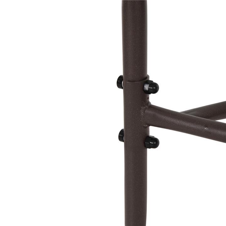 SEMICIRCULAR TABLE LIMA HM5967.02 METAL IN BROWN WITH GLASS TOP 70x40x64,5Hcm.
