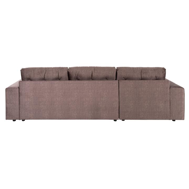 CORNER (LEFT) SOFA-BED WITH STORAGE SPACE CLANCY HM3281.03L BROWN FABRIC 308x181x92Hcm.